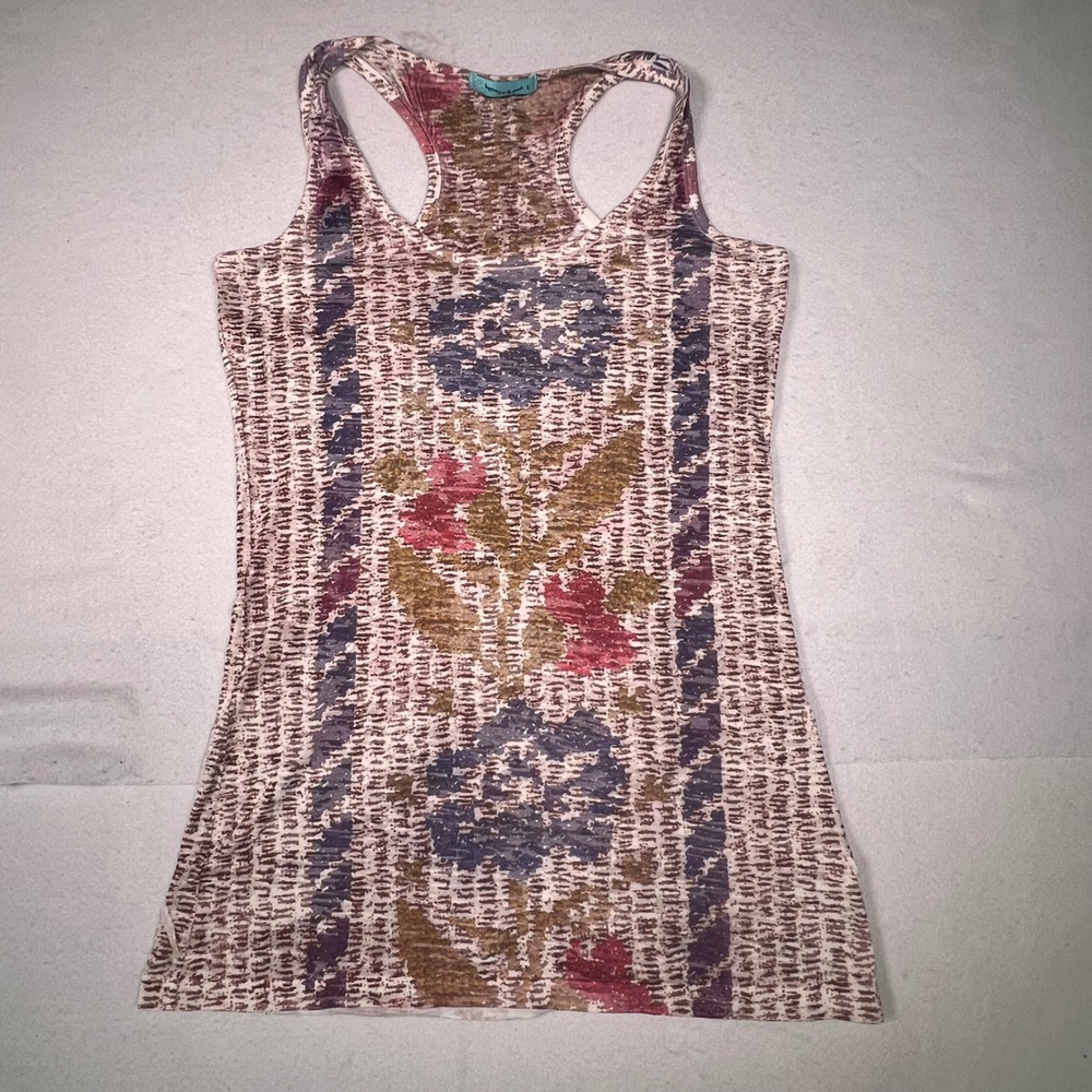 Hip Happening In The Present Tank Top Womens Large Multicolor Excellent